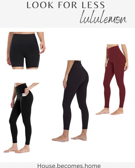 Look for less! Lululemon look a like leggings! Great quality and super similar to the name brand leggings. 

#LTKcurves #LTKbeauty #LTKfit