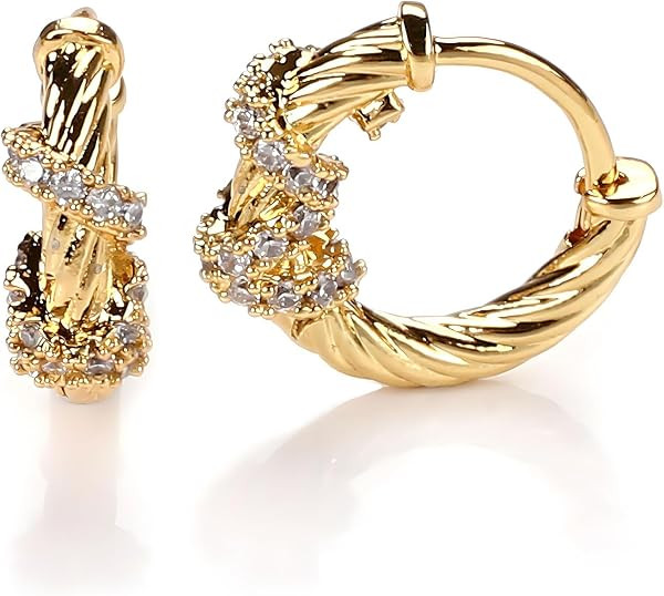 Earrings for Women Cable Rope Statement Stud Earring Rhinestone Jewelry | Amazon (US)