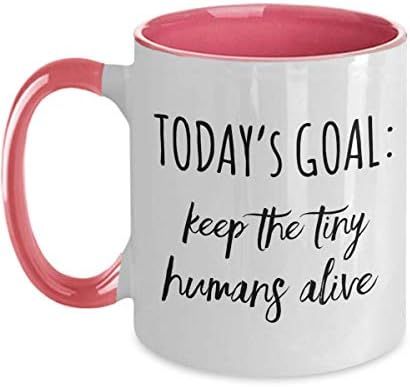 Today's Goal Keep the Tiny Humans Alive Coffee Mug. Great coffee mug for moms, aunts or grandmoth... | Amazon (US)
