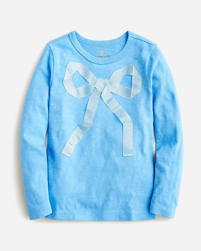 Girls' long-sleeve ribbon graphic T-shirt | J. Crew US