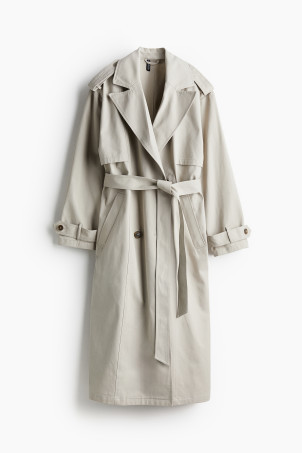 Double-breasted Trench Coat - Beige - Ladies | H&M US | H&M (US + CA)