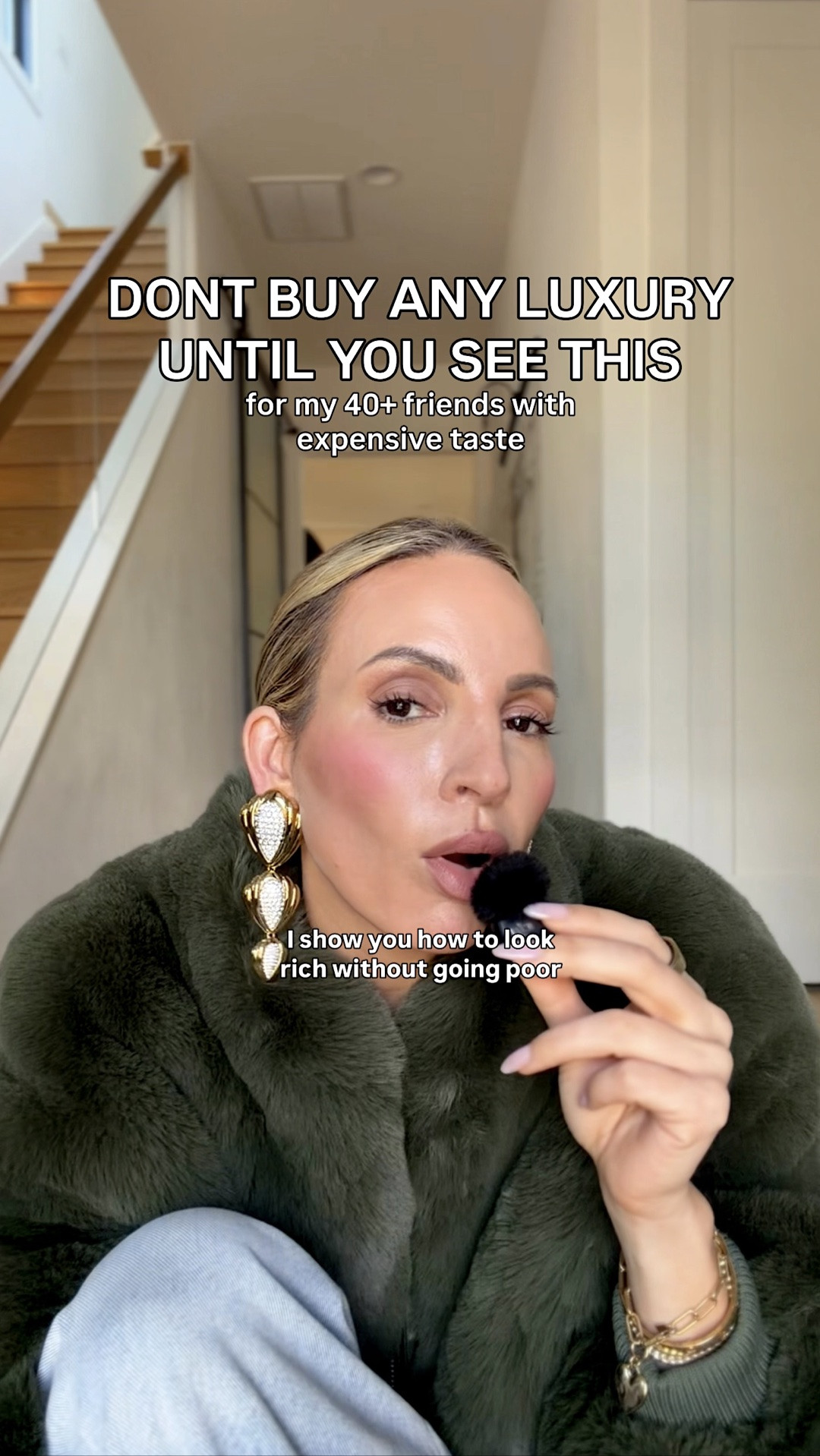 I have no problem admitting I have a huge weakness for designer. But I also have no problem, fooling people into them believing that it’s designer when it doesn’t make sense to me. These are the five things that I would not overpay for bc I genuinely see no point. I’m wearing a small in the long faux fur jacket. I’m wearing a medium in the green faux fur. ￼jeans r tall girl friendly and run tts.  I’m wearing the 16 inch tennis necklace.