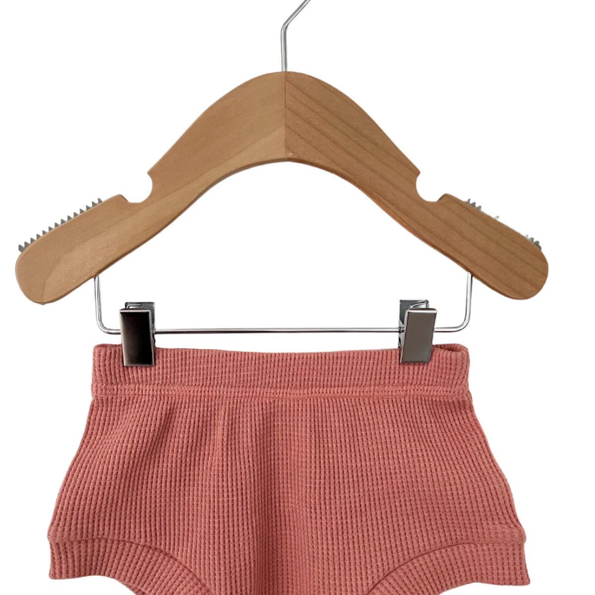Organic Cotton Waffle Shorts, Dusty Rose | SpearmintLOVE
