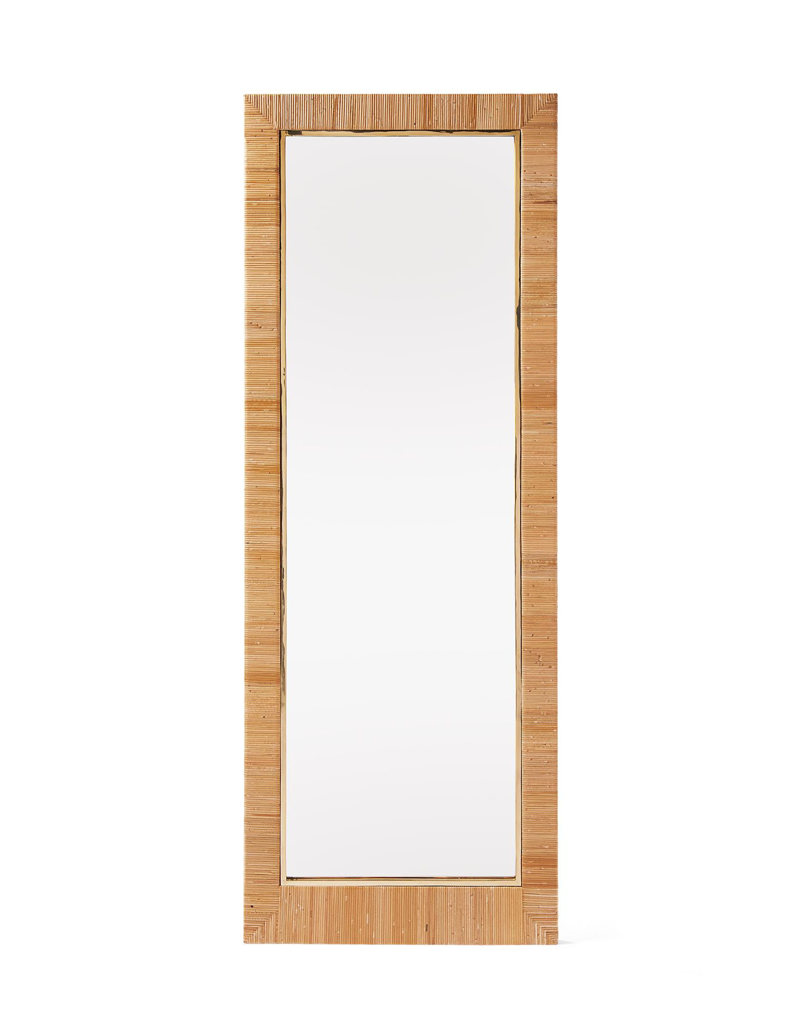 Balboa Rattan Floor Mirror | Serena and Lily