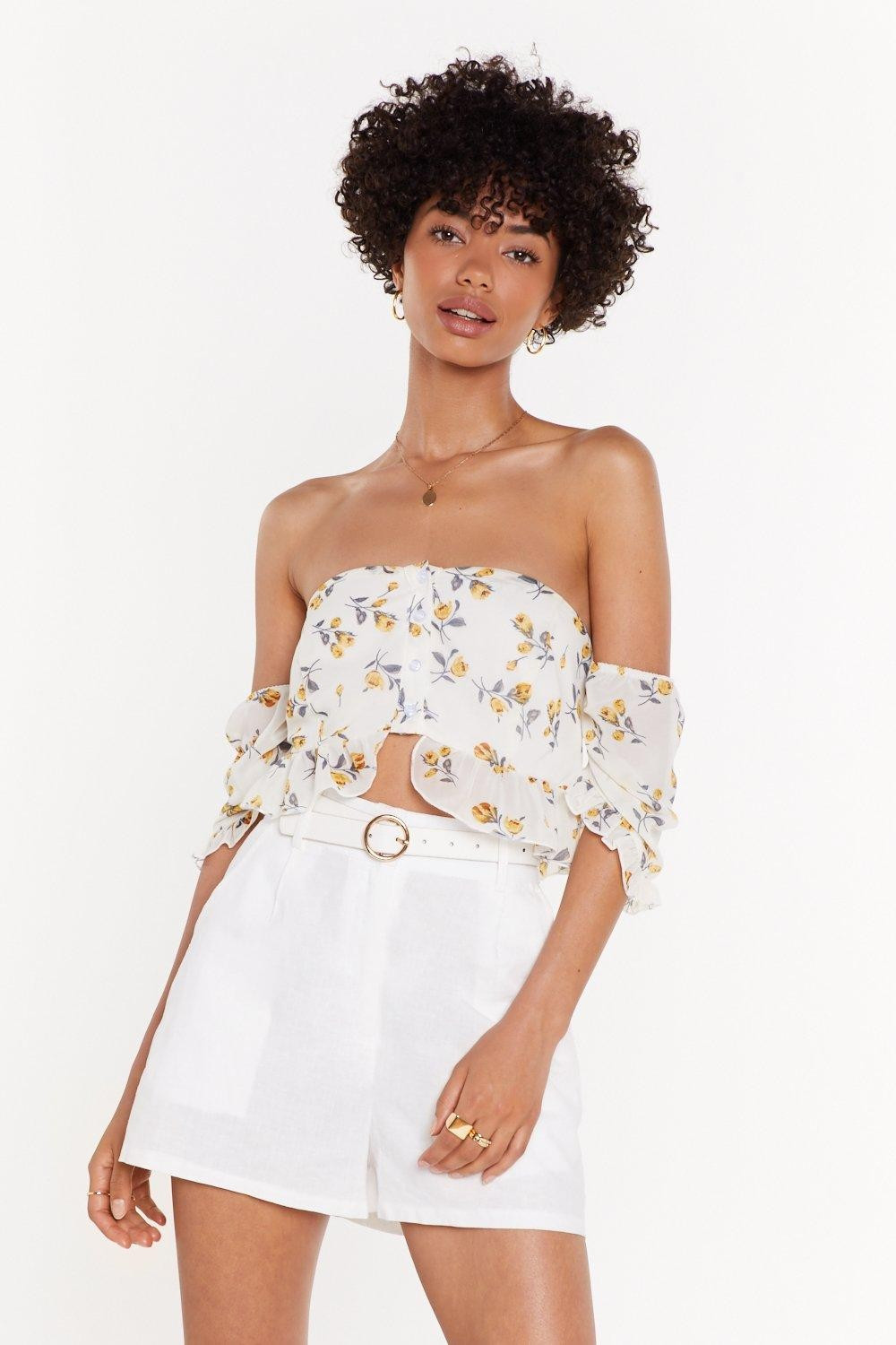 Petal Joking Aside Floral Off-the-Shoulder Top | NastyGal (US & CA)