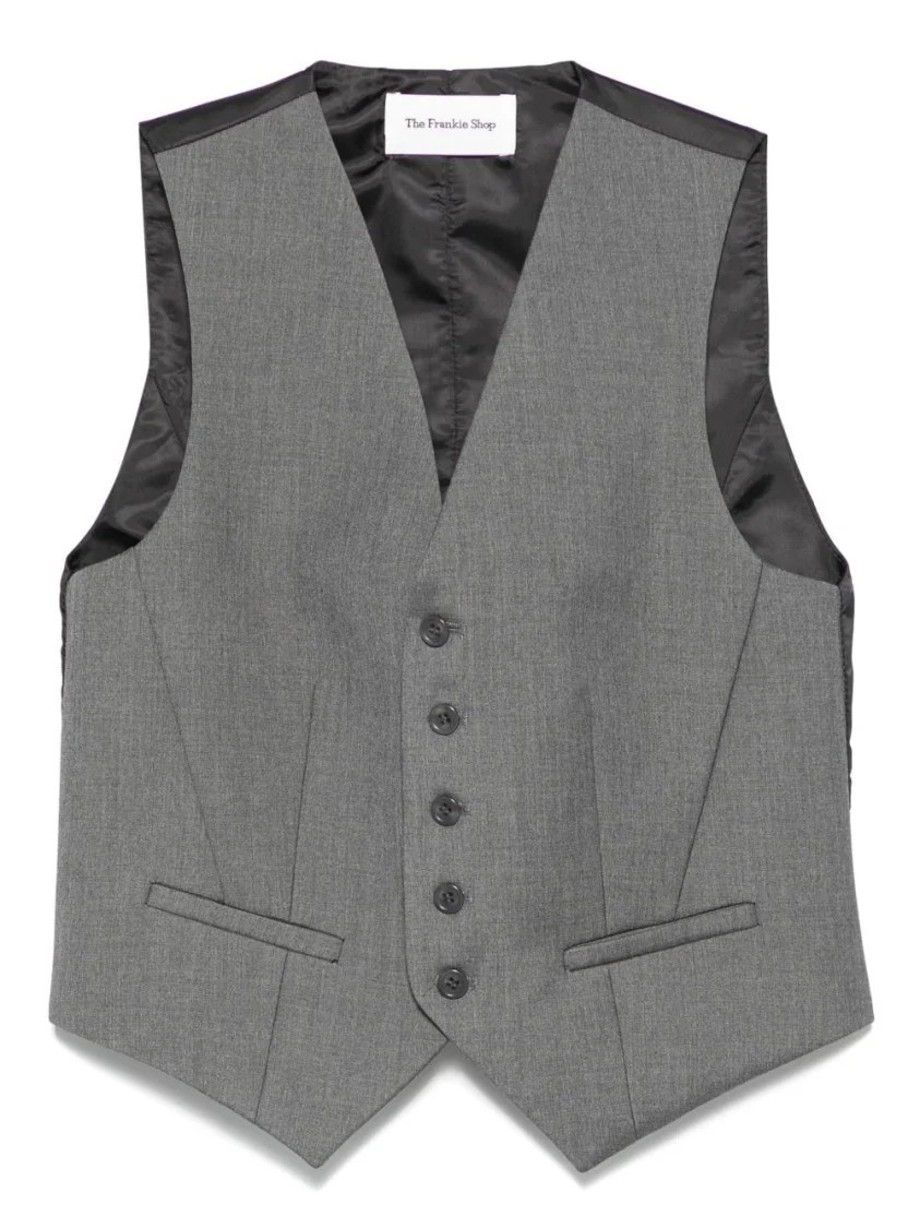 Tailored Grey Wool Blend Vest | Shop Simon