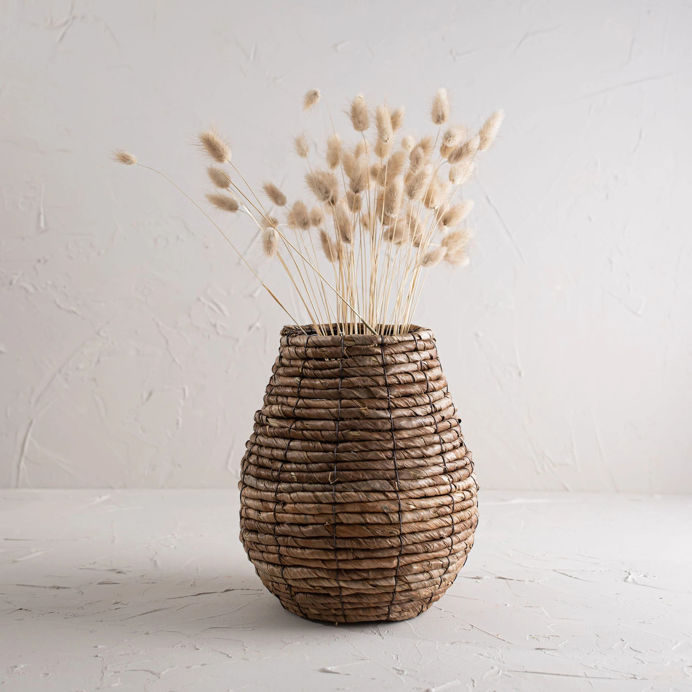 Gracie Oaks Natural Woven Vase Banana Leaf & Metal & Reviews | Wayfair | Wayfair North America