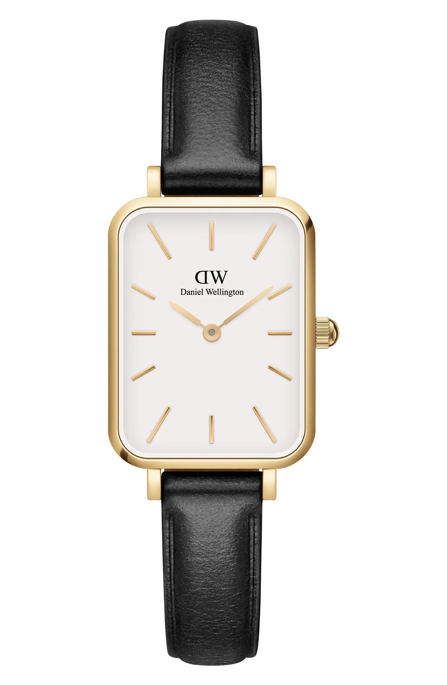Daniel Wellington Quadro Pressed Sheffield Leather Strap Watch, 20mm x 26mm | Nordstrom | Nordstrom