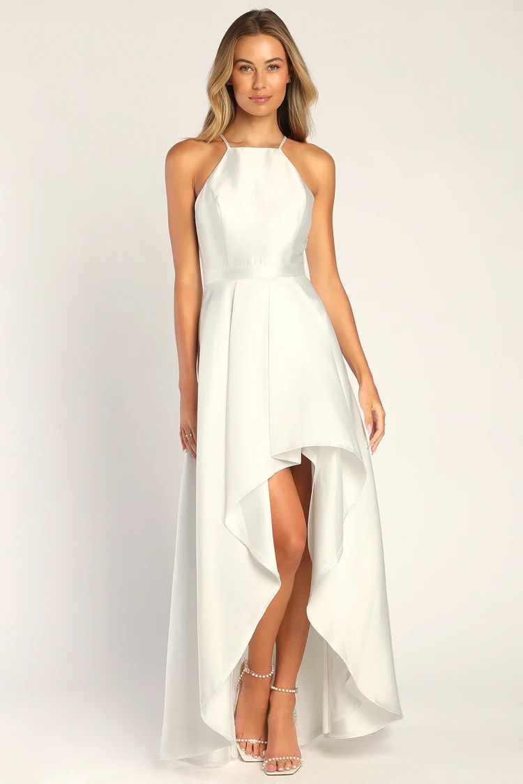Broadway Show White High-Low Maxi Dress | Wedding | Bride To Be | Bride Outfits | Bride Reception  | Lulus (US)