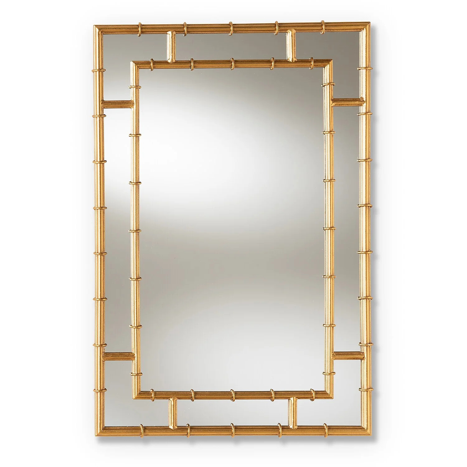 Baxton Studio Adra Modern and Contemporary Gold Finished Bamboo Accent Wall Mirror,Wholesale Inte... | Walmart (US)