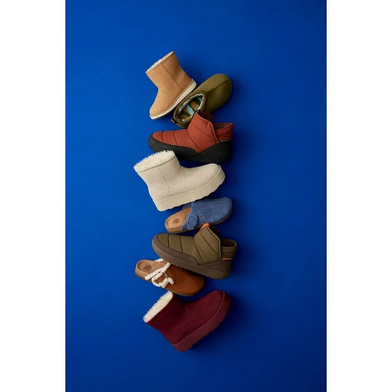 Time and Tru Women's Genuine Suede Platform Cozy Boots, Sizes 6-11 | Walmart (US)