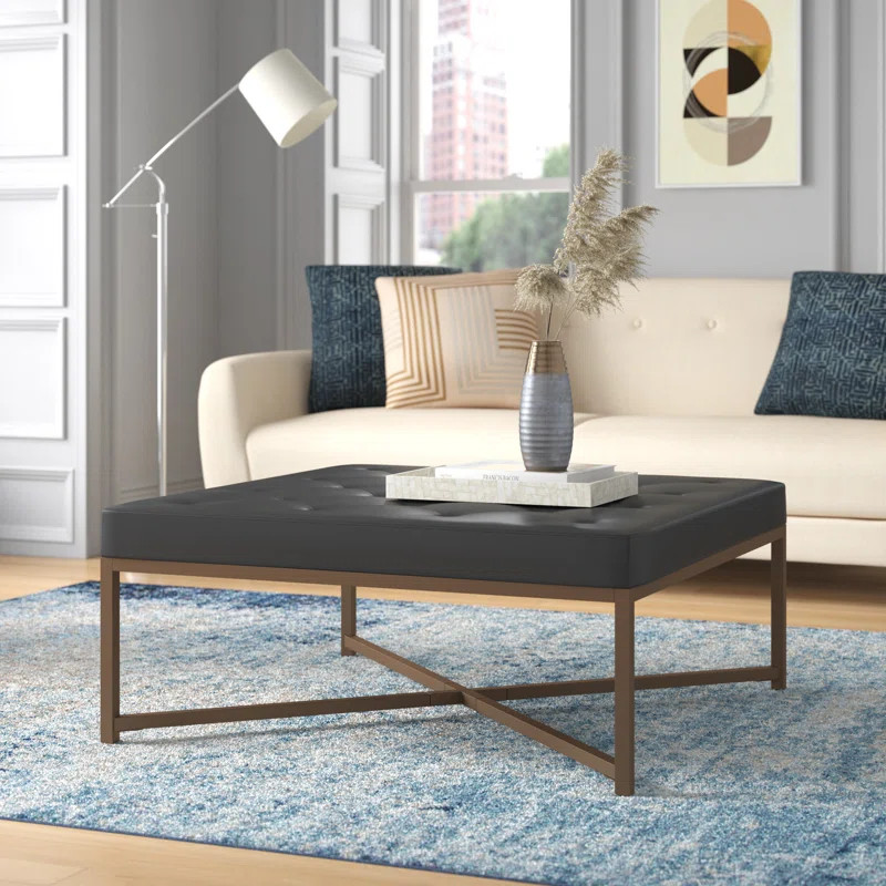 Aagna Faux Leather Ottoman | Wayfair North America