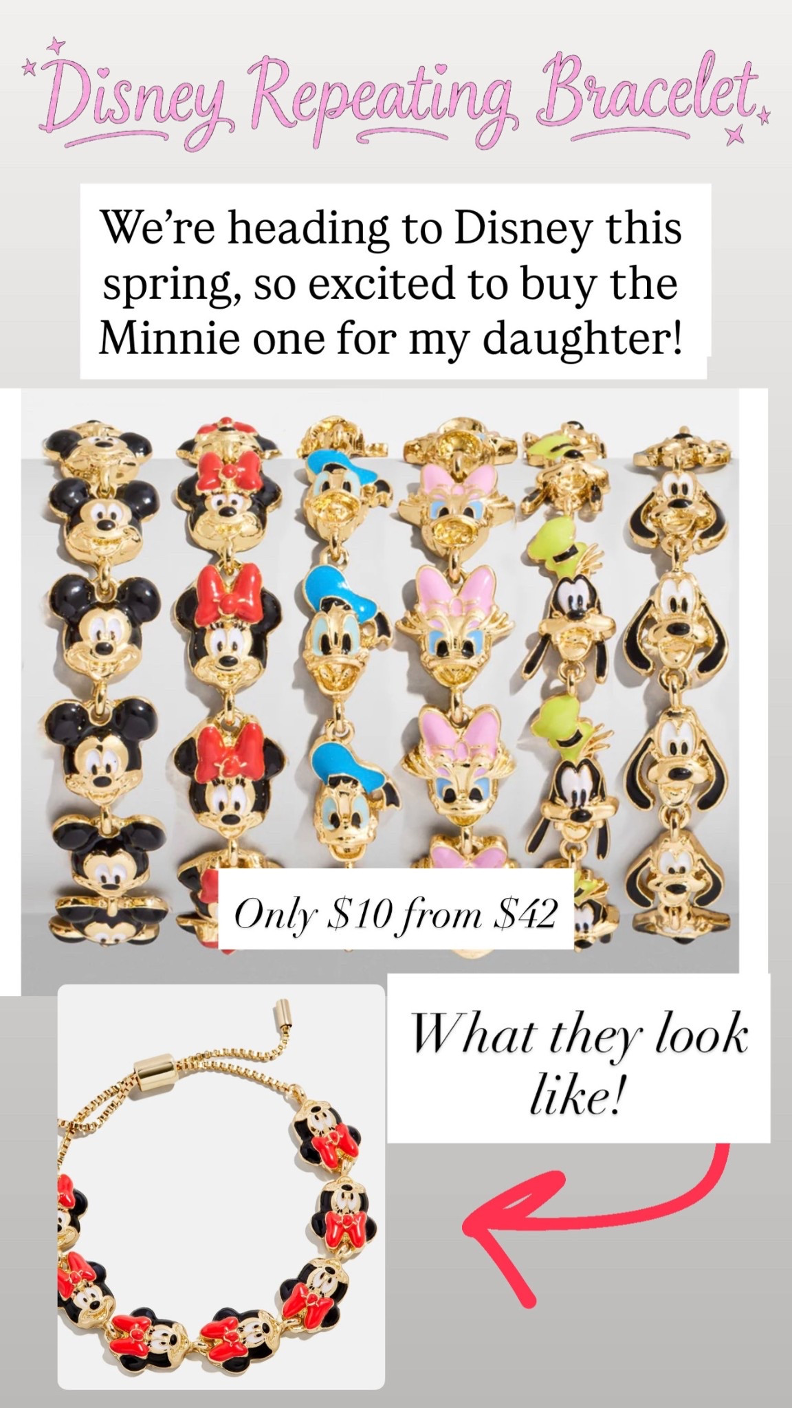 Disney repeating bracelets are $10 from $42!! 

#LTKSaleAlert