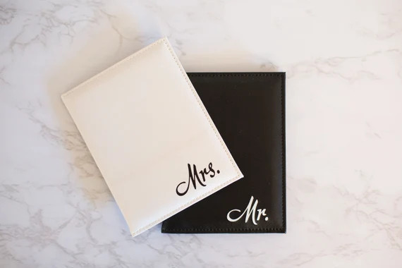 Mr & Mrs Passport Covers | Passport Holders | Honeymoon Passport Covers | Travel Accessory | Hone... | Etsy (US)