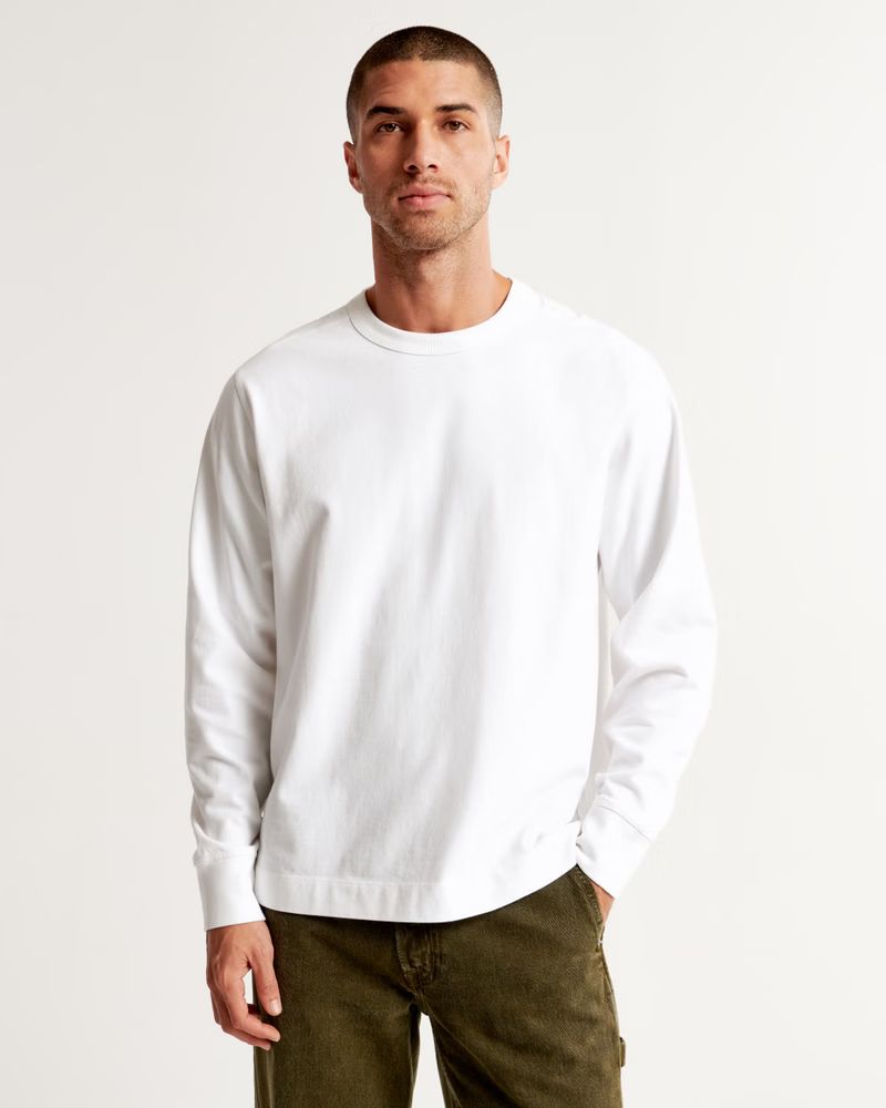 Long-Sleeve Premium Heavyweight Tee | Abercrombie & Fitch (US)