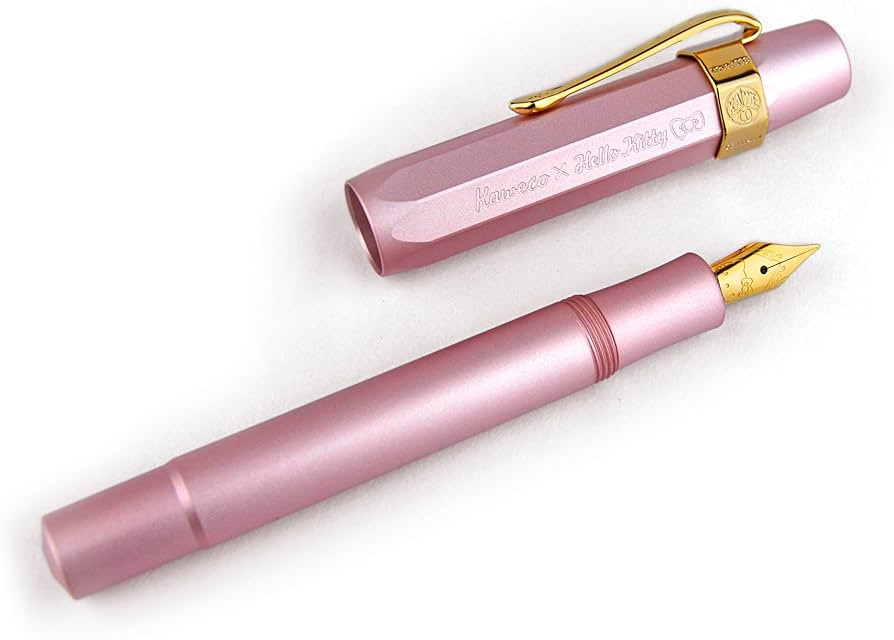 Kaweco X Hello Kitty AL Sport Fountain Pen 50th Anniversary Edition Pink, Fine Nib Nostalgic Gold... | Amazon (US)