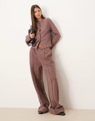 ASOS DESIGN co ord in brown with turnback detail | ASOS (Global)