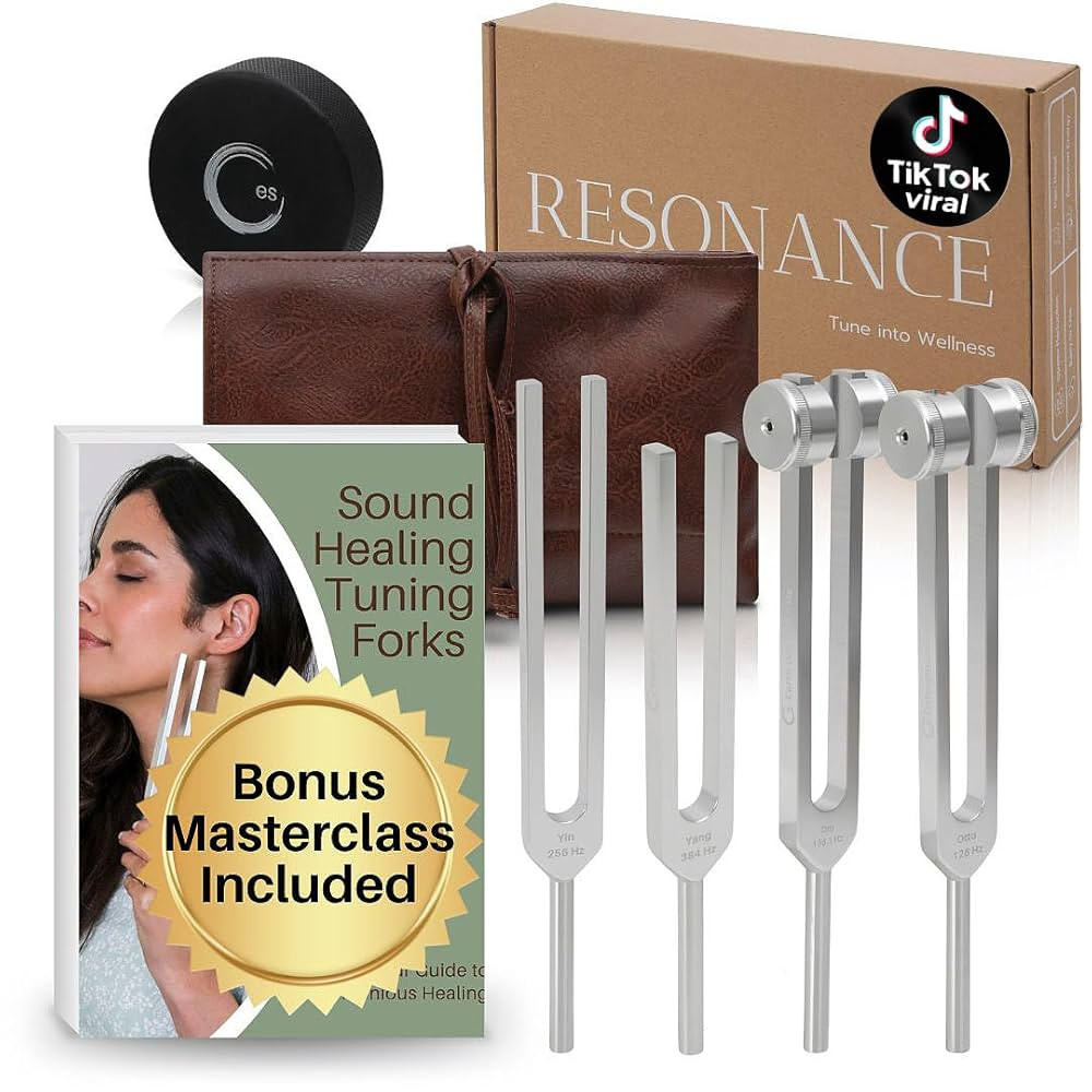 Resonance Tuning Fork for Healing Set – 128Hz, 136.1Hz, 256Hz, 384Hz for Stress & Sleep, Chakra... | Amazon (US)