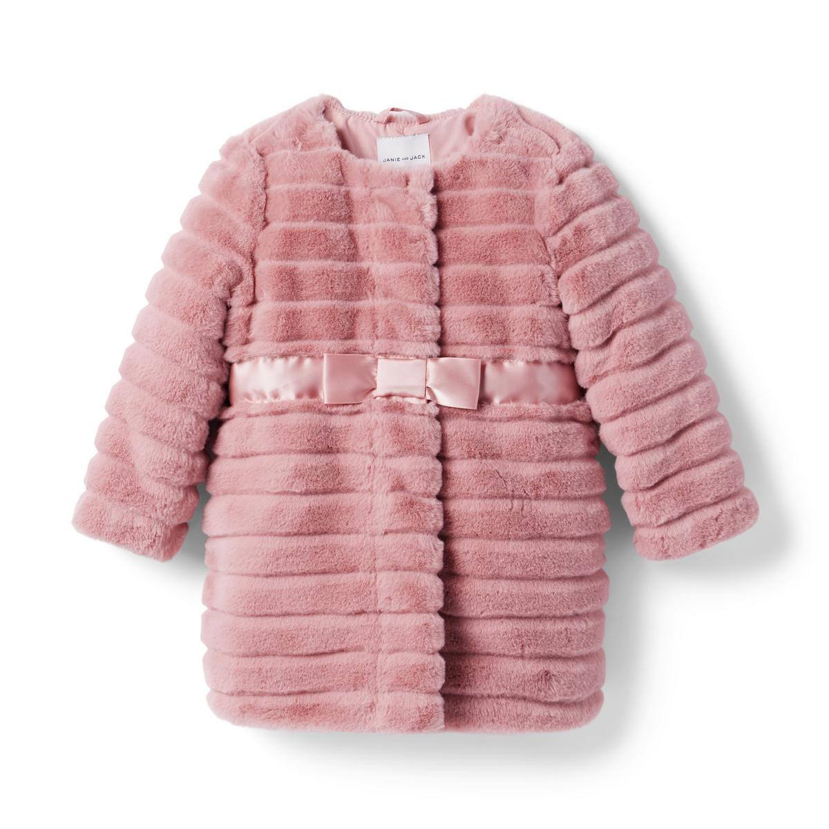 Faux Fur Bow Coat | Janie and Jack