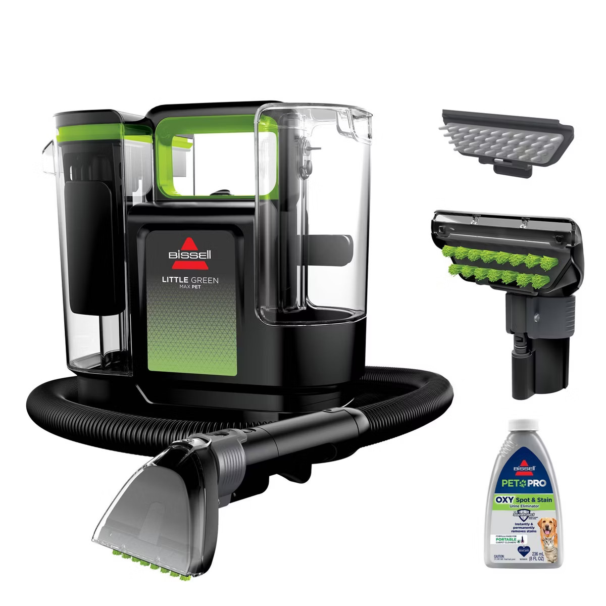 BISSELL Little Green Max Pet Hair Pick-Up Portable Carpet Cleaner 3857 15' 3" Cleaning Path Black | Target