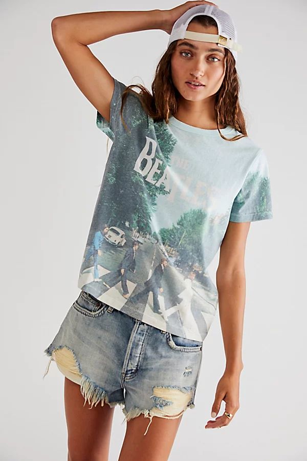 Beatles Abbey Road Tee by Junk Food at Free People, Multi, M | Free People (Global - UK&FR Excluded)