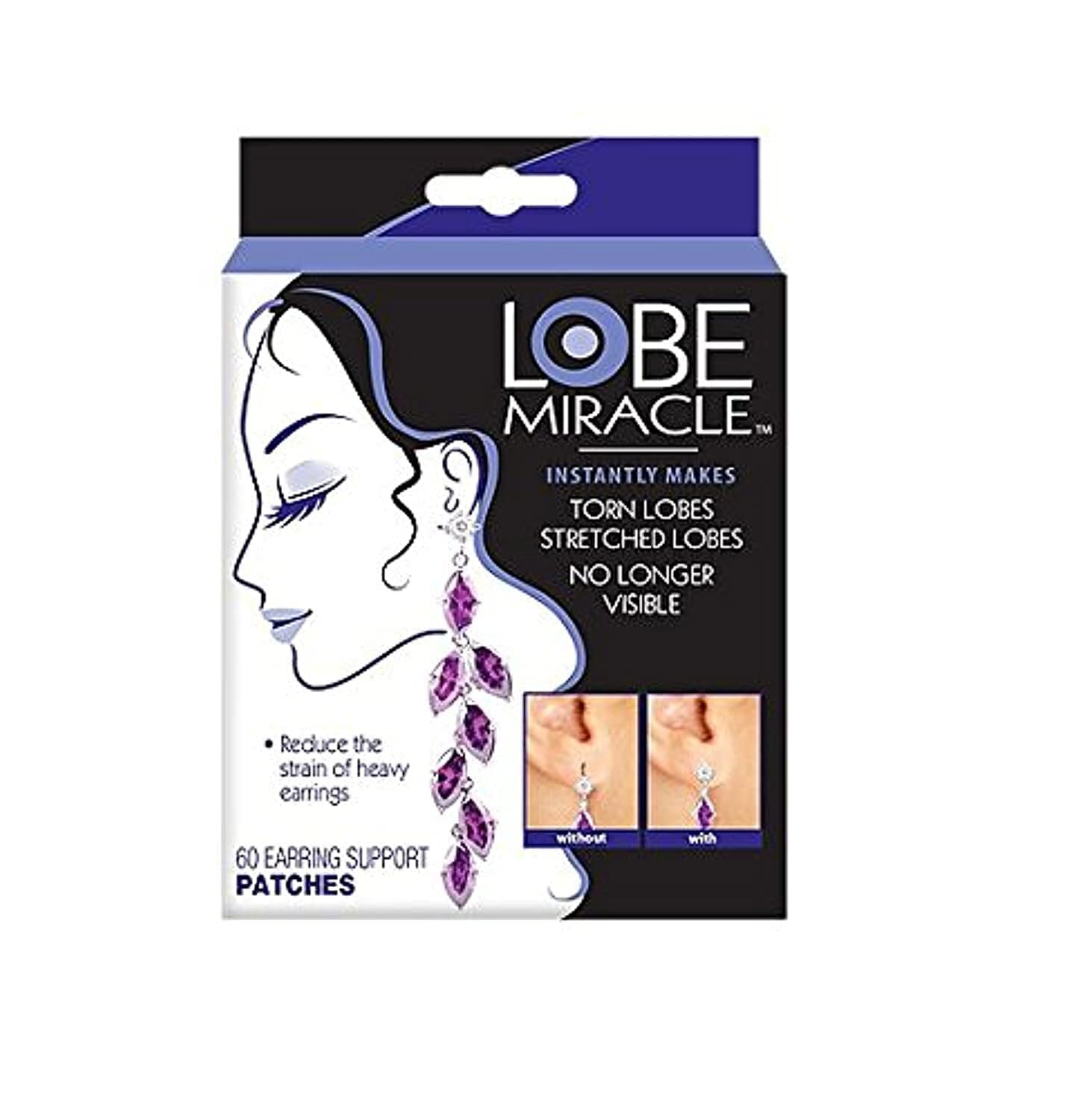 Lobe Miracle- Clear Earring Support Patches - Earring Backs For Droopy Ears - Ear Care Products f... | Amazon (US)