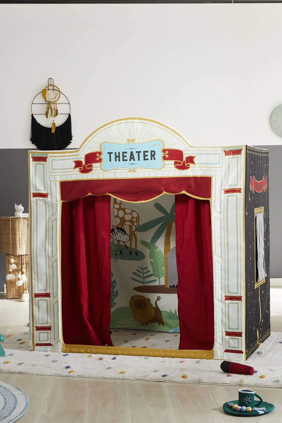 Wonder & Wise Theater Playhouse with Plush Microphone | Neiman Marcus