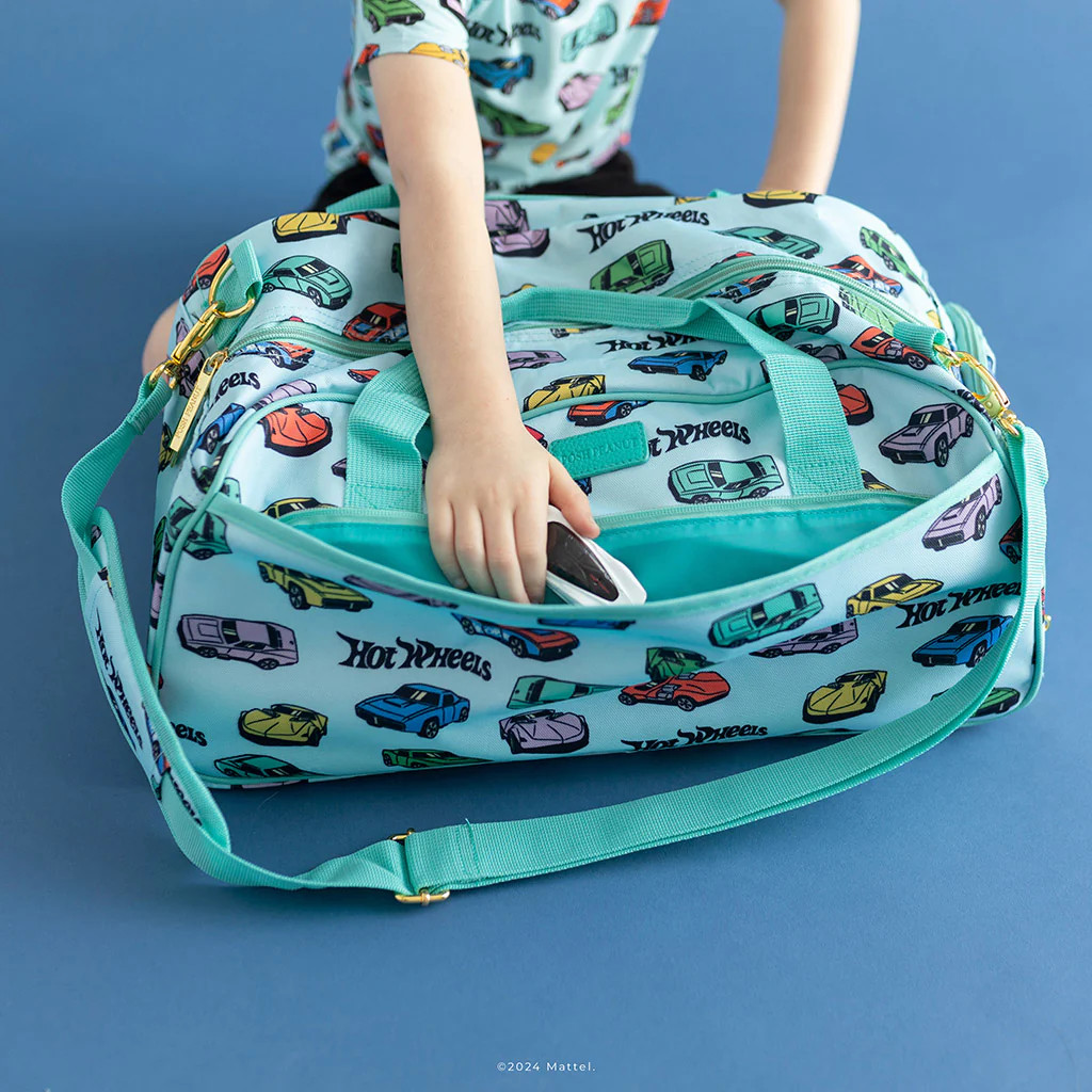 Cars Blue Duffle Bag | Retro Hot Wheels™ | Posh Peanut