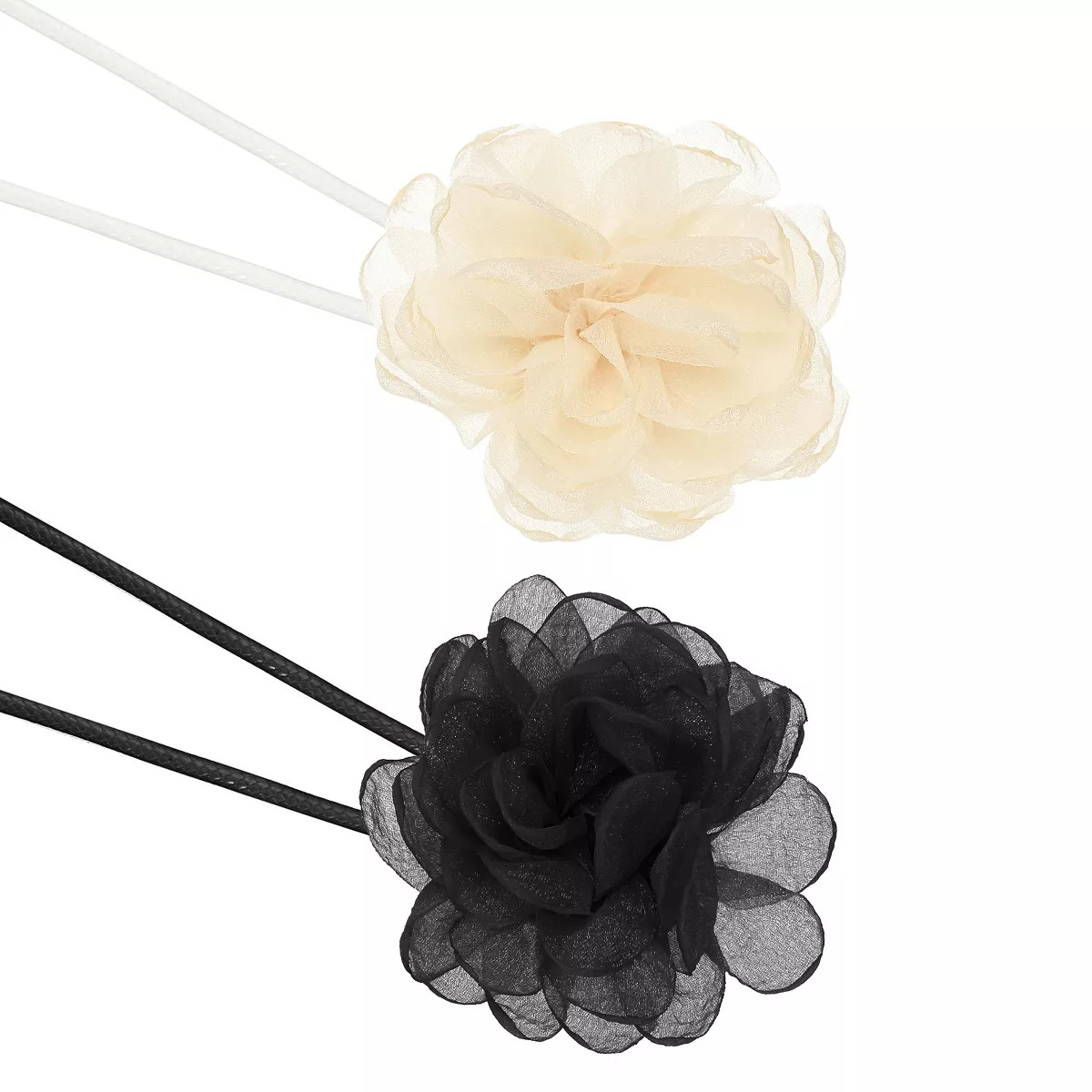 Unique Bargains Halloween Prom Wedding Adjustable Delicate Fabric Camellia Choker Necklace 82.68"... | Target
