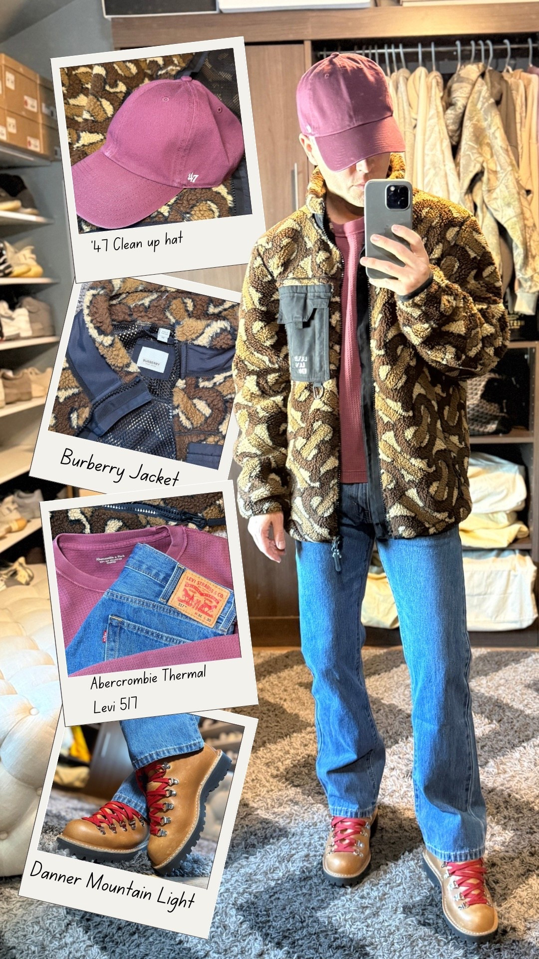 Cold-weather layers done right. Jackets for me are always such a good investment. This Burberry fleece jacket is almost 7 years old and one of my favorite. Styled with an Abercrombie thermal, Levi’s 517 jeans, Danner Mountain Light boots, and finished it off with a ’47 clean up hat. A rugged, everyday outfit that’s comfortable but still elevated. 


#LTKMens #LTKSeasonal #LTKootd