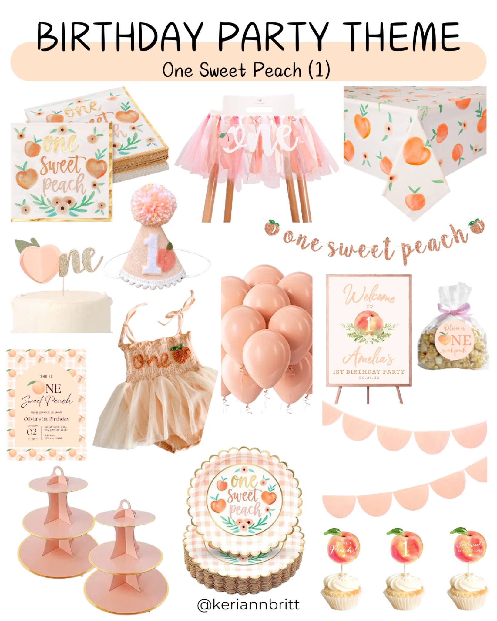 Birthday Party Theme - One Sweet Peach

Kids birthday party theme / birthday party / first birthday party / party theme / birthday idea  / party decorations / 1st birthday party / 2 year old party theme / 3 year old birthday  / girl birthday party / 4 year old birthday / 5 year old birthday  / peach party / peach birthday / sweet as a peach / little peach is one / 1 sweet peach 

#LTKBaby #LTKKids #LTKParties