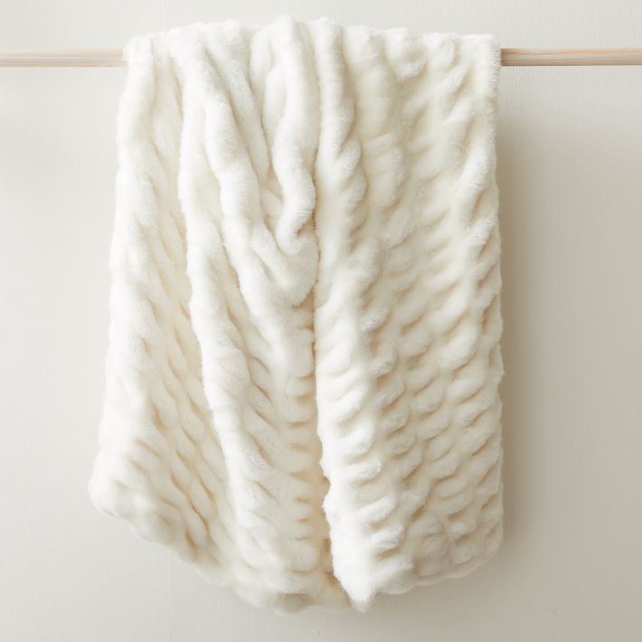 Faux Fur Cascade Throw | West Elm (US)