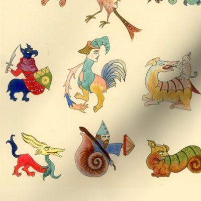 medieval monsters | Spoonflower