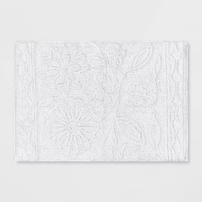 Floral Bath Rug True White - Opalhouse™ | Target