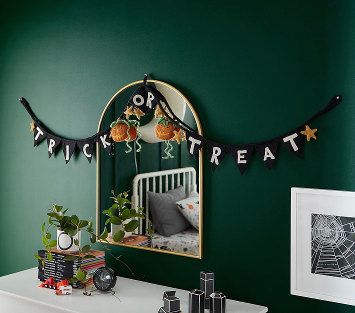 Rifle Paper Co. Halloween Trick-or-Treat Felt Garland | Pottery Barn Kids