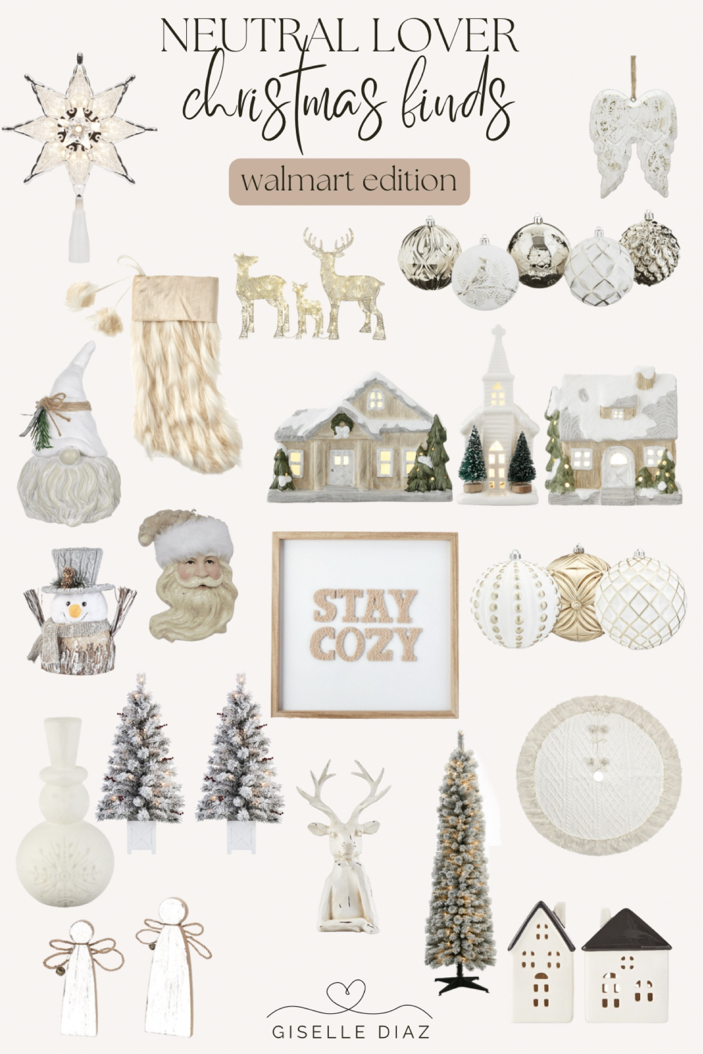 Neutral Christmas decor favorites 

#LTKSeasonal #LTKunder100 #LTKhome