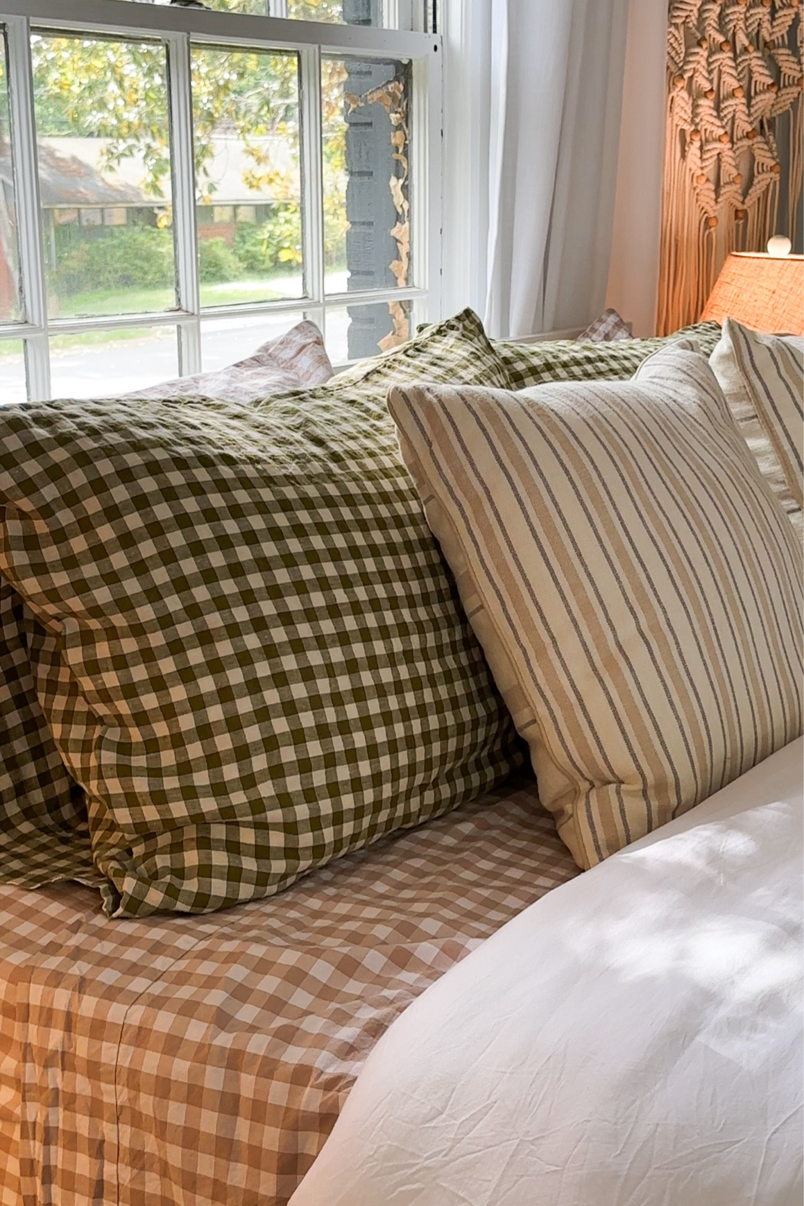 piglet in bed pillowcases and checkered sheets

#LTKHome