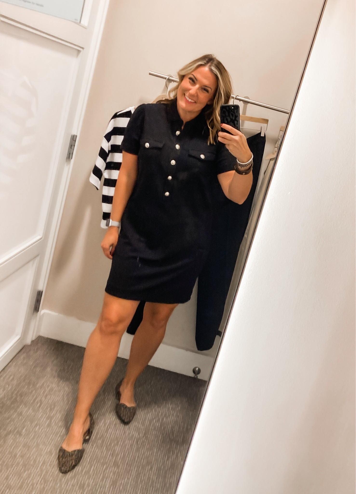 I love a classic style. Check out this adorable buttoned detail dress that’s on sale!! I’m wearing a size 10. (I’m wide across the hips) 

#LTKFindsUnder100 #LTKMidsize #LTKWorkwear
