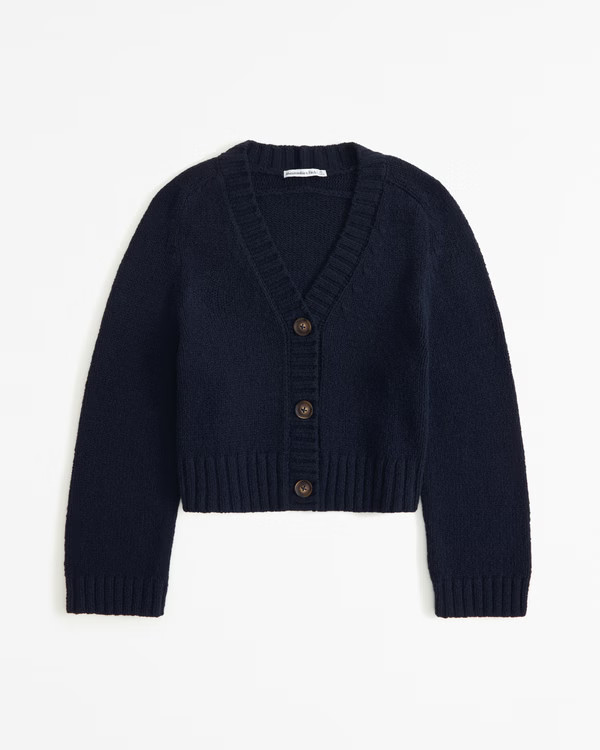 Cotton-Blend Short Cardigan | Abercrombie & Fitch (US)