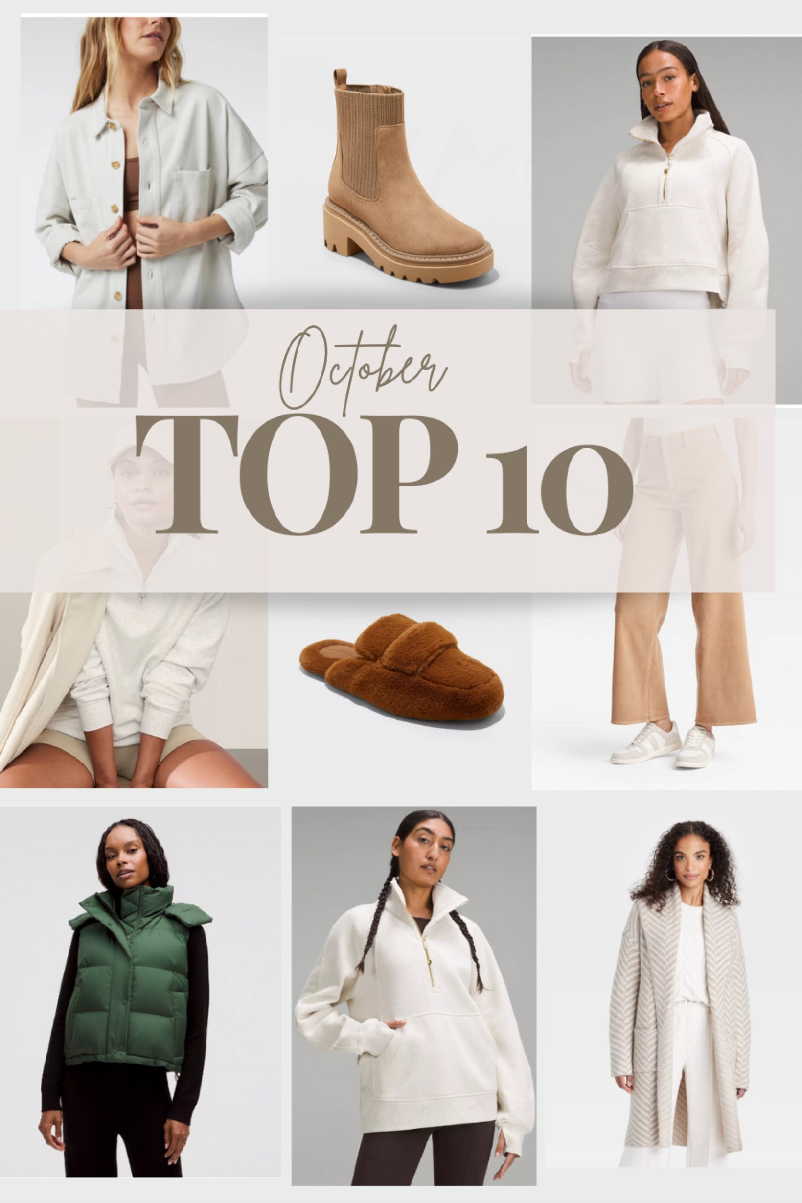 Here’s our top 10 best selling links from the month of October. The comfiest $15 slippers of all time, the perfect puffer vest for fall, the shirt jacket I live in on the weekends, two of my favorite pullover fleeces, the must have $28 corduroy pants and some great target style finds.  Every single one will make a great gift for her.

#TargetStyle #AffordableStyle #BestSellers #Slippers #FallOutfits #giftsforher

#LTKStyleTip #LTKSeasonal #LTKGiftGuide