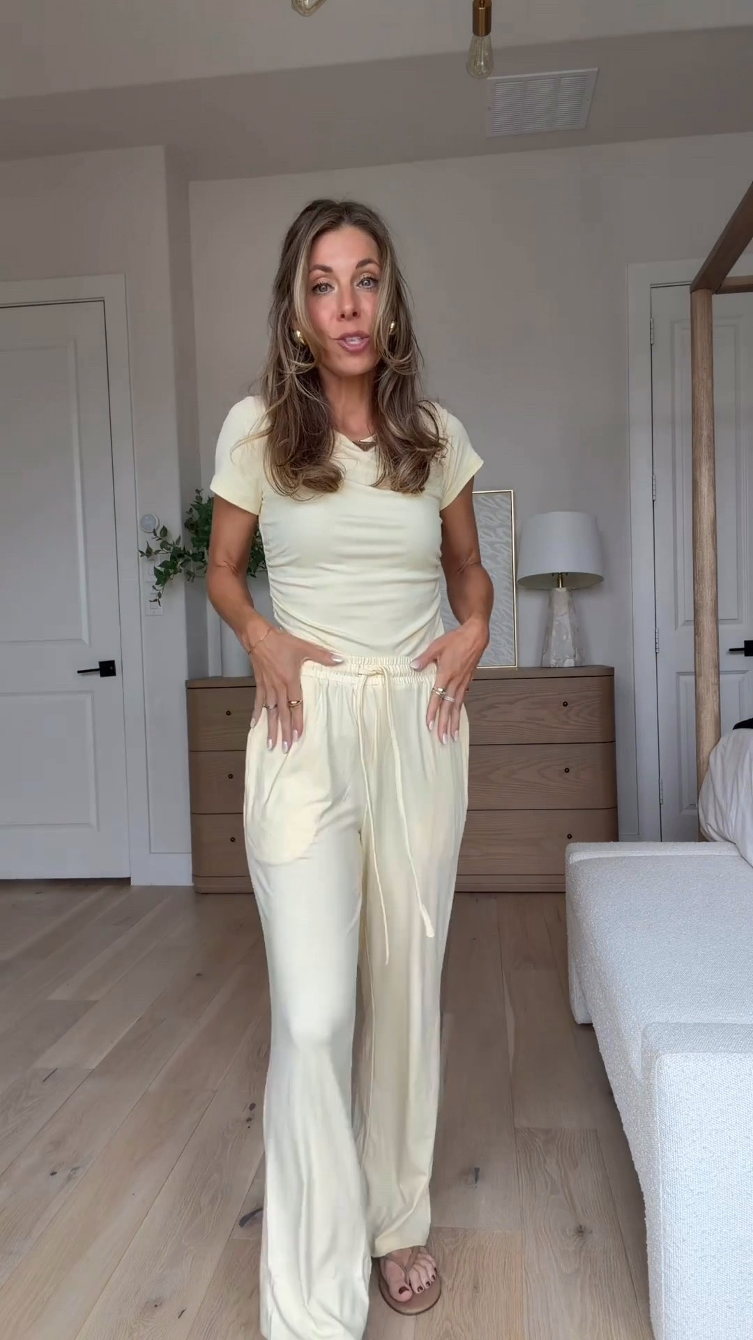 The cutest butter yellow Amazon set that I have in so many styles! The material is so soft and stretchy and I just love these matching sets for around the house and I even wear them out too! Wearing size small 




#LTKActive #LTKselfcare #LTKmomlife