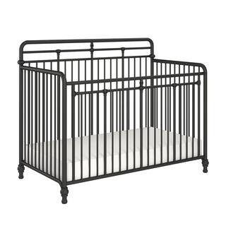 Monarch Hill Hawken Black Metal 3 in 1 Convertible Crib | The Home Depot