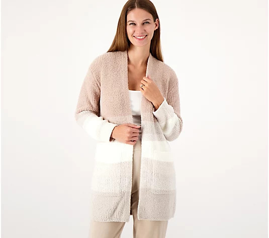 Barefoot Dreams CozyChic Sunset Boyfriend Cardigan - QVC.com | QVC
