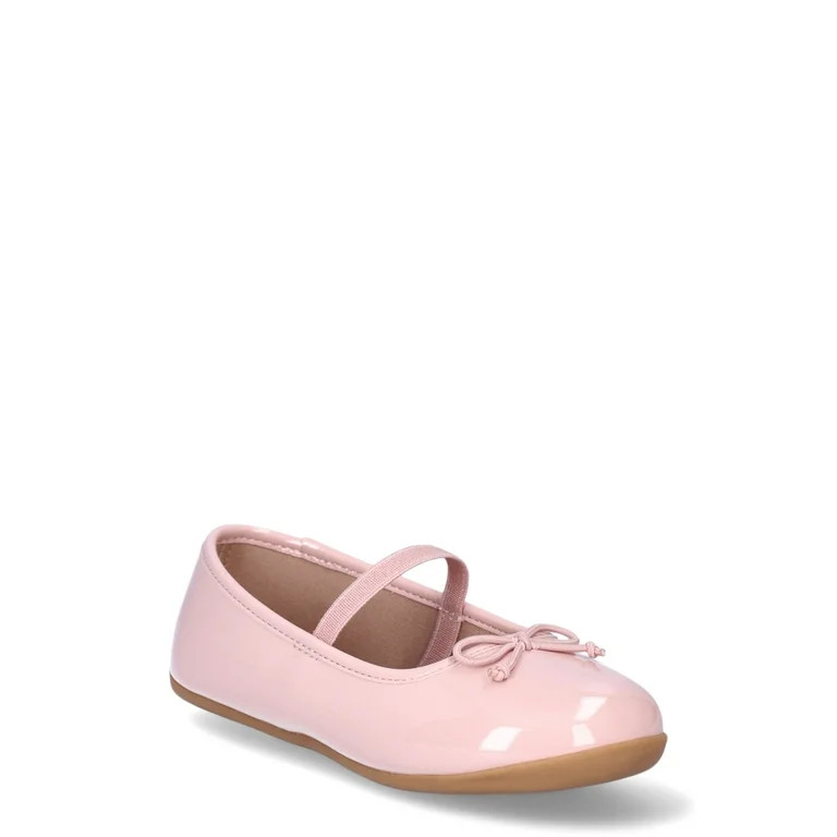 Wonder Nation Girl's Bow Ballet Flat Dress Shoes | Walmart (US)