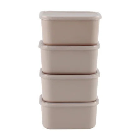 Cook with Color 4 Piece Snackle Box Pods with Lids, Taupe, Portable and Dishwasher Safe, Well Suited for Sauces, Snacks, and Small Lunch Items | Walmart (US)
