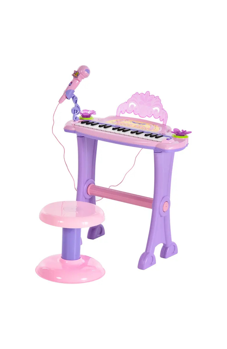 32-Key Kids Electronic Piano (Princess), Stool, MP3, Record, Microphone | Nordstrom