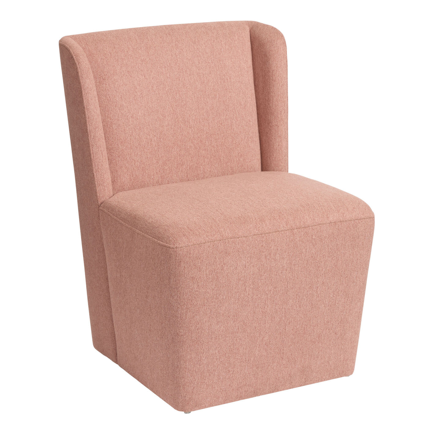 Roya Wingback Upholstered Rolling Dining Chair | World Market