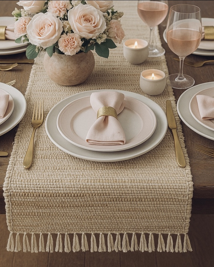 A soft and simple Mother’s Day table setting that feels just like a warm hug—natural textures, blush pink accents, gold touches, and fresh florals. Perfect for celebrating Mom with elegance and ease. 

#MothersDayTable #SimpleDecor #NeutralStyle #FeminineTouch #BrunchIdeas

#LTKParties #LTKStyleTip #LTKGiftGuide