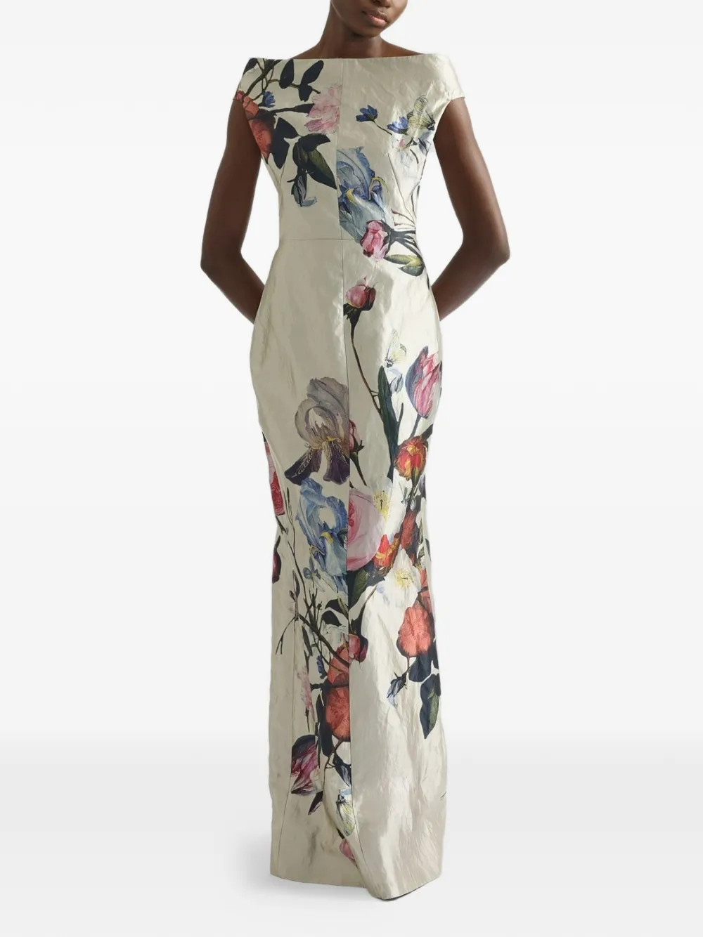 floral-print satin maxi dress | Farfetch Global