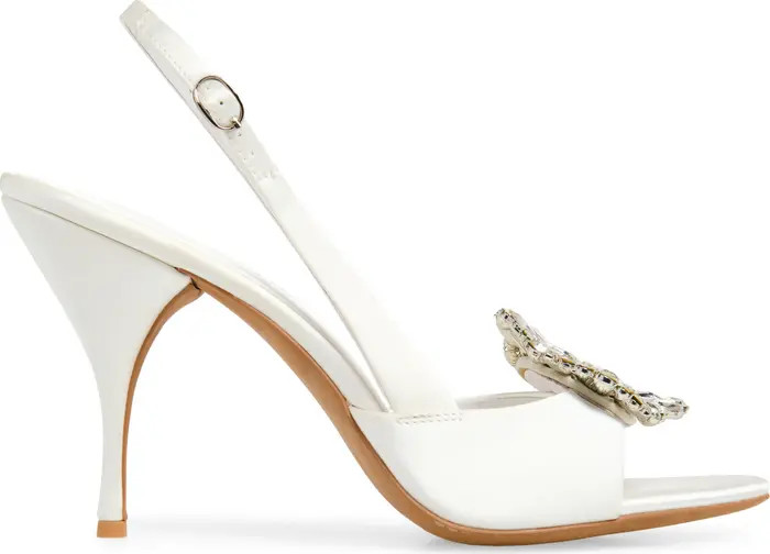 Triomphe Crystal Embellished Slingback Sandal (Women) | Nordstrom